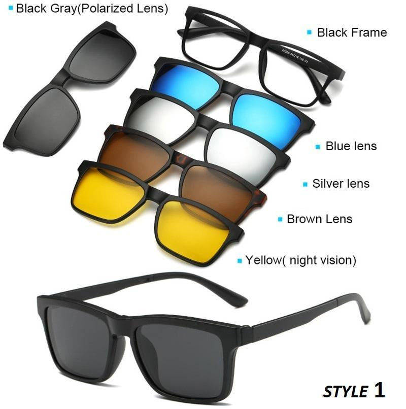 5 IN 1 MAGNETIC LENS SWAPPABLE SUNGLASSES