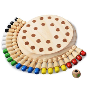 Wooden Memory Chess game for Kids